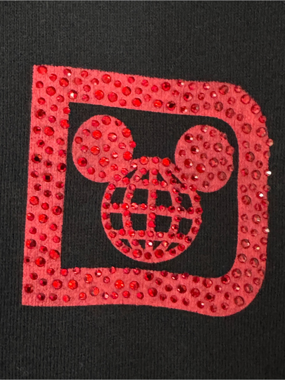 Walt Disney World Minnie Mouse Black Rhinestone zip-Up Hoodie size 1X - Picture 9 of 11